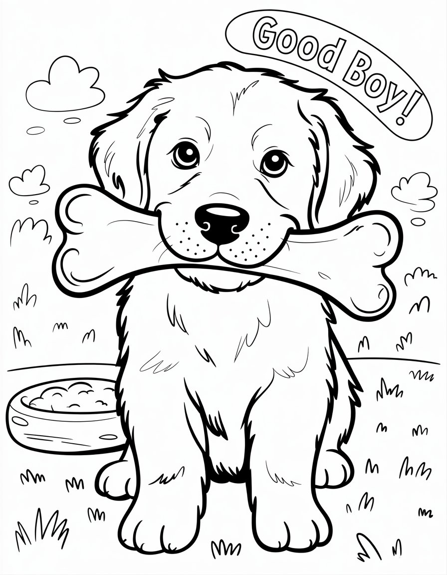 Puppy with a Bone
